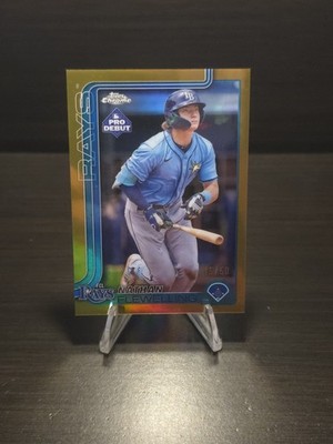 2025 Topps Pro Debut Nathan Flewelling Gold Refractor /50 PDC-106 RAYS
