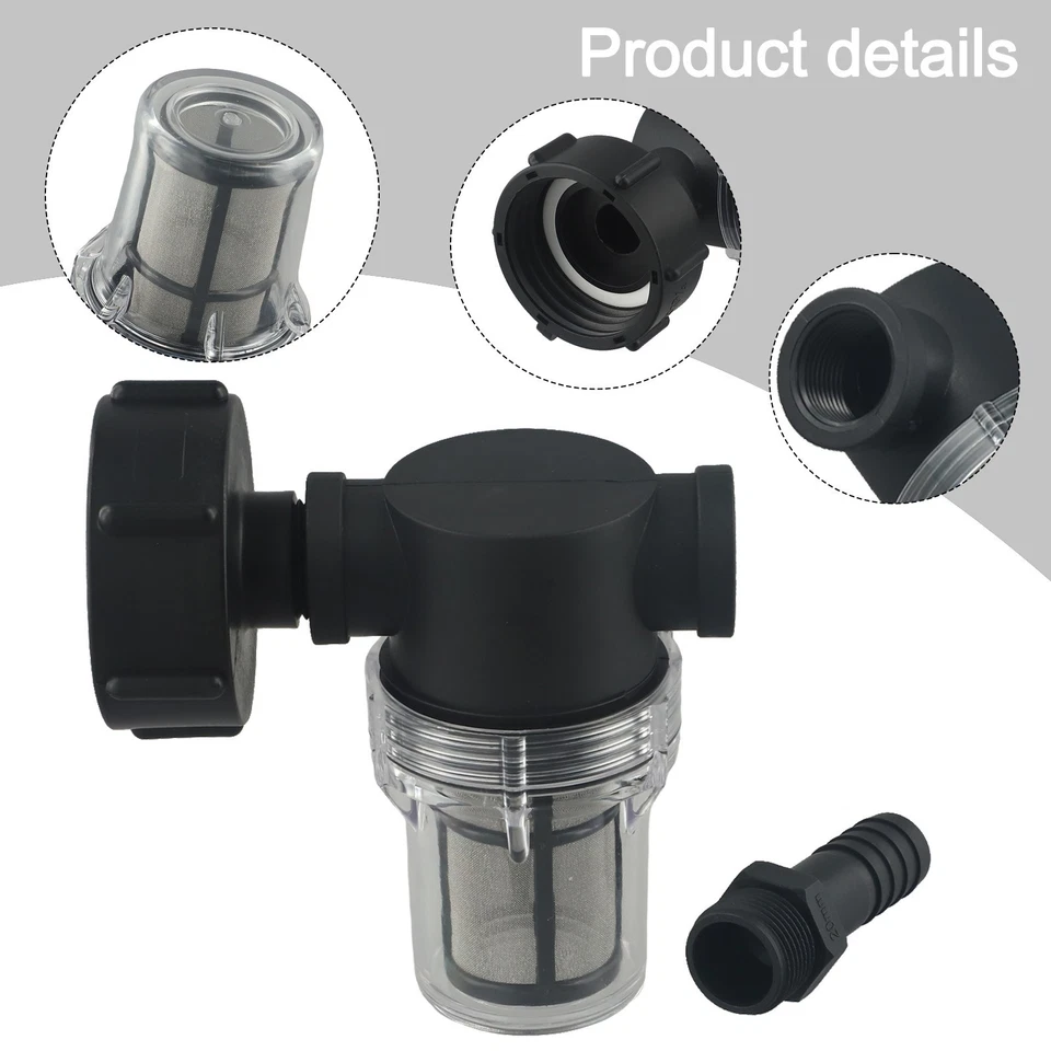 IBC Regenfass Filter Schlauchverbindungsstück für Wasser 100 Mesh Edelstahlsieb - Bild 2 von 4