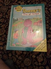 Vintage 1993 Barney Dinosaur My Big Colorforms Book Day at School