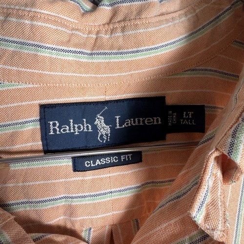 Ralph Lauren Shirt Mens LT Large Tall Peach Flesh Pony Classic Fit New w/ flaw - Picture 6 of 11