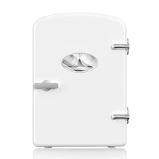 YSSOA 9 Cans Compact Mini Fridge, Warmer and Cooler Portable Refrigerator wit...