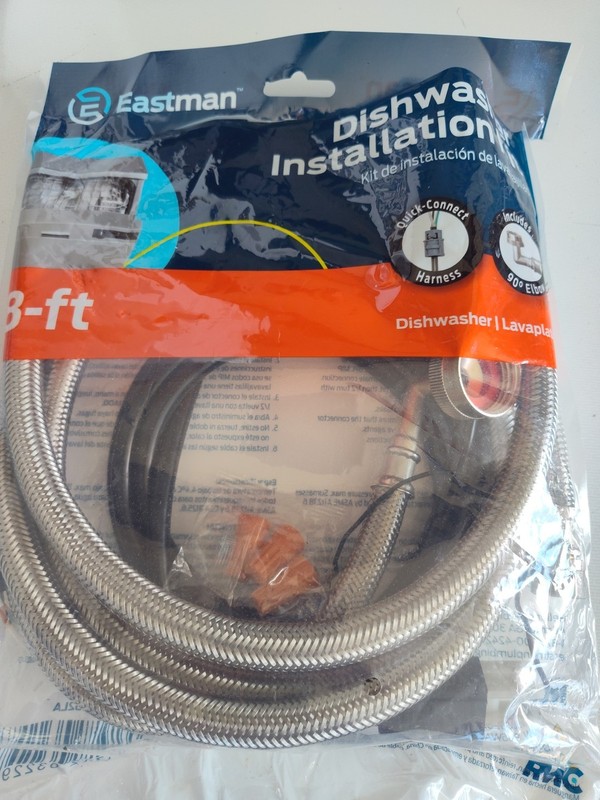 EASTMAN 8-ft Stainless Dishwasher Installation Kit  Open Package New