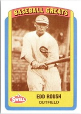 Edd Roush 1990 Swell Baseball Greats #35 Cincinnati Reds
