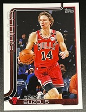 Topps 2025-26 Base Set Matas Buzelis #37 Chicago Bulls Basketball Card