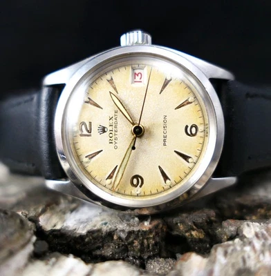1952 ROLEX REF 6066 OYSTERDATE 740 PRECISION 30mm MIDSIZED Unisex Vintage Watch