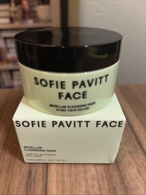 Sofie Pavitt Face Micellar Cleansing Pads Cucumber Extract Thirty Five (35) New