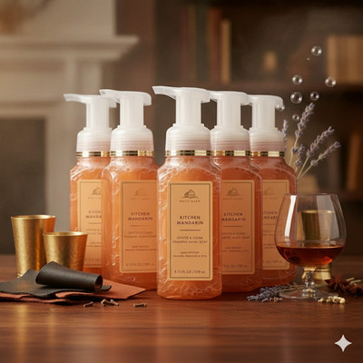 Bath & Body Works Kitchen Mandarin Foaming Hand Soap 8.75 oz   5 Pack