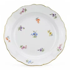 Meissen Porcelain Scattered Flowers Deep Round Platter 12" Streublumen Pattern