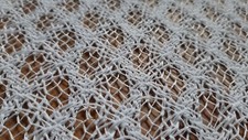 White Stretch Lace Knit Fabric 2.4 yds 64" wide
