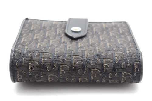 Christian Dior Trotter Wallet Purse Folding wallet Black Auth #A138 - Picture 23 of 24