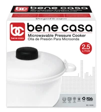 Bene Casa - 2.6 Qt. Microwave Pressure Cooker - Non-stick Surface and Locking Li