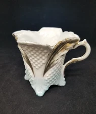 Antique Unmarked Gilt Hobnail Footed Blue Into White Bone China Tea Cup