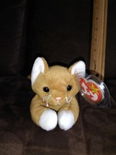 TY Beanie Baby - NIP the Gold Cat 7.5 inch 