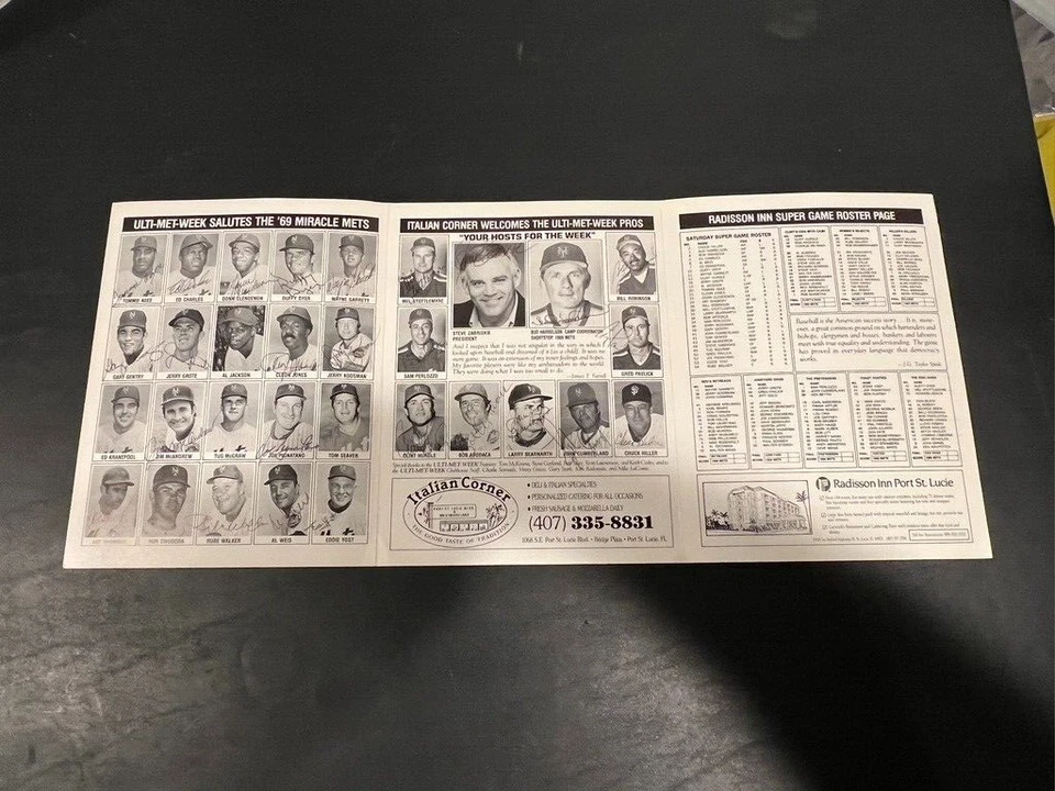 New York Mets Miracle Mets 1969 Ulti-Met-Week Program Hand Signed - Image 2 of 4