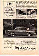 1959 AMC Ambassador V-8 By Rambler 4-Door Hardtop Kenosha Wisconsin Print Ad