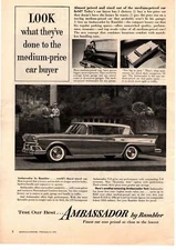 1959 AMC Ambassador V-8 By Rambler 4-Door Hardtop Kenosha Wisconsin Print Ad