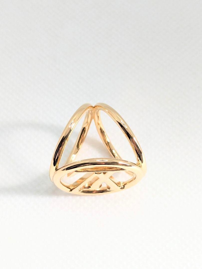 Louis Vuitton Scarf Ring Bijoux Fleur Louise Metal Gold LV