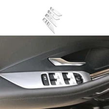 4PCS Matte Silver Panel Trim Window Lift Lock Switch For Jaguar E-PACE 18-2023