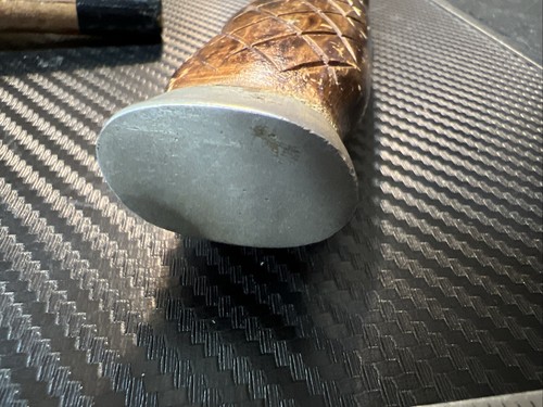Fixed Blade Knife Vintage Siegfried Finest Steel Made In Japan With Wood Sheath - Picture 17 of 18
