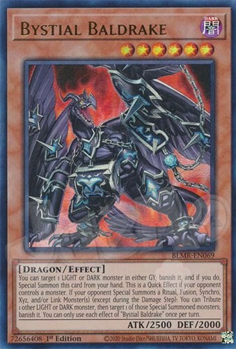 Yugioh - Bystial Baldrake - 1st Edition Ultra Rare NM - Free Holographic Card