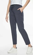Athleta Navy Striped Midtown Ankle Commute Athleisure Travel Pant 210530 NWT 2