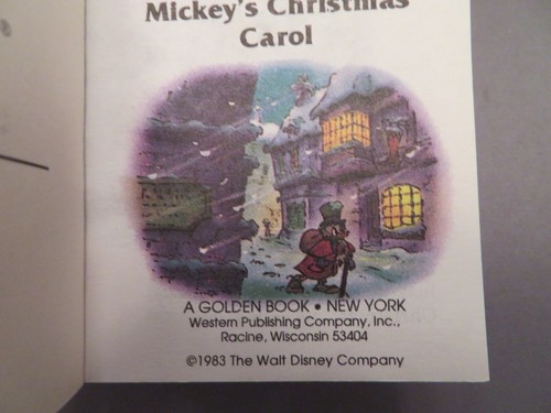 2 - RARE Vtg DISNEY Mini 2.5” Golden Books Mickeys Christmas Carol, Snow Puppies - Picture 5 of 6