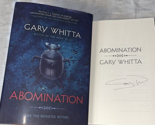 SIGNED Abomination By Gary Whitta 1st. ED. First Hardcover HC DJ Book Of Eli