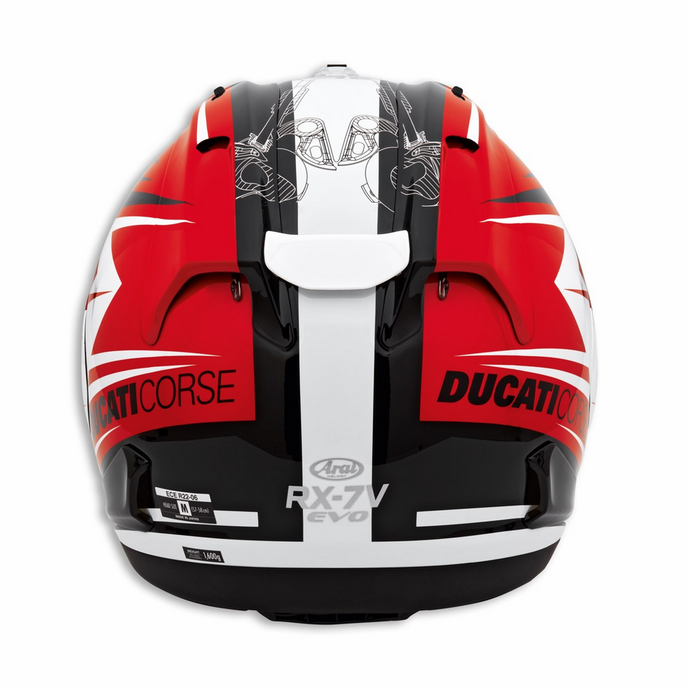 Ducati Arai RX-7 V Evo Corse V7 Integral Helmet Motor Design