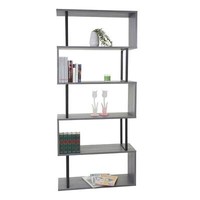 Standregal HWC-A27, Wohnregal BüCherregal, 183X80Cm 5 Ebenen 3D Struktur Grau
