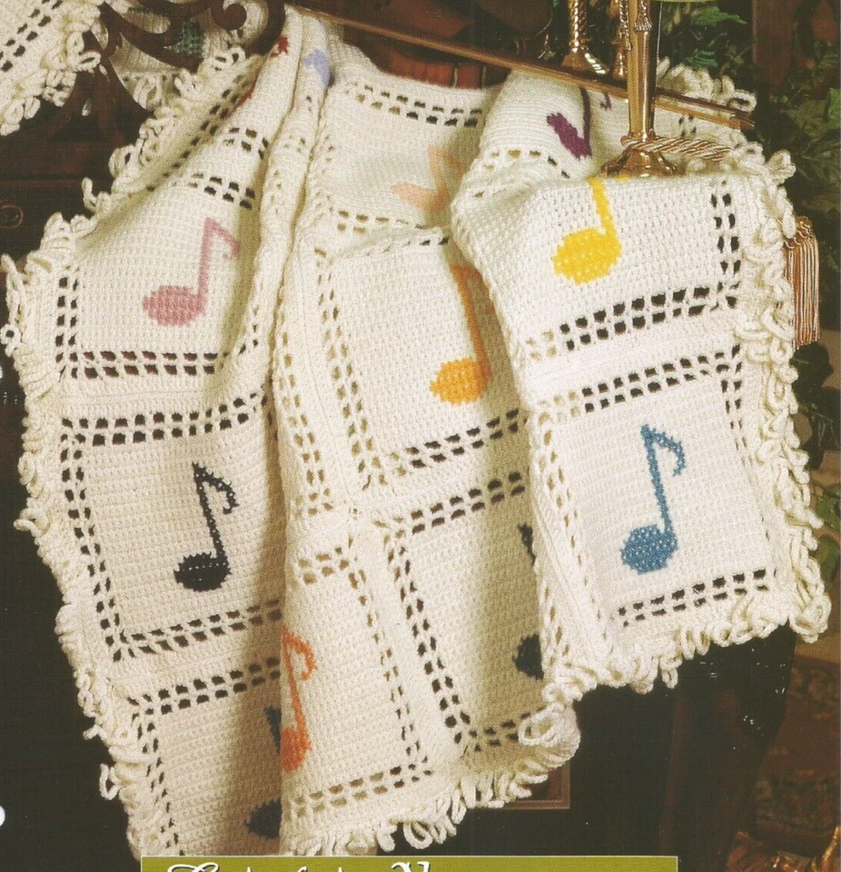 Colorful Notes Afghan Crochet Pattern The Needlecraft Shop 972043 - Image 2 of 2