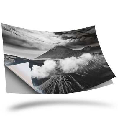 1 x Vinyl Aufkleber A3 - BW - Mount Bromo Vulkan Indonesien #41592