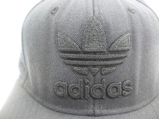 Adidas Trefoil Hat Black on Black Snapback Baseball Cap