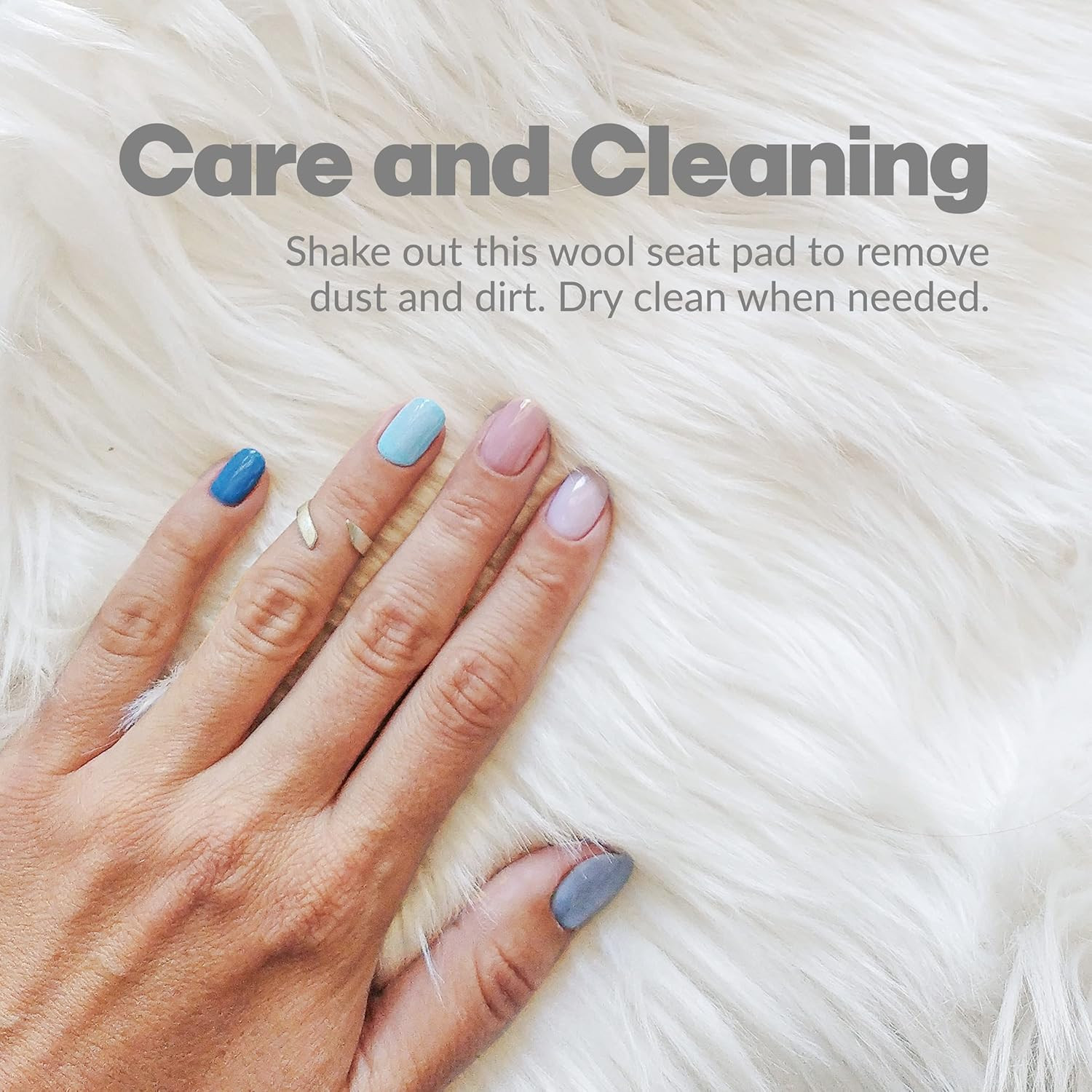 Set of 4, Natural Sheepskin Chairpad with Non-Slip Backing | 100% Real New Zeala