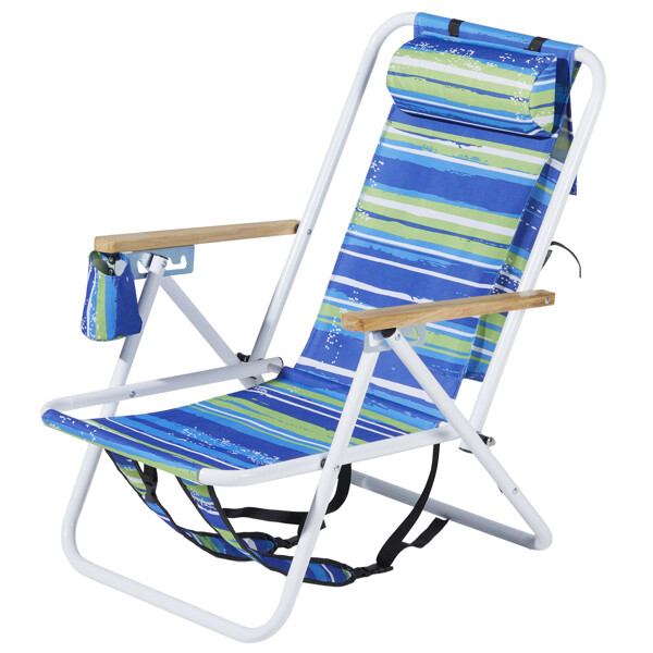 Top 1pc Folding Beach Chair 4 Position Portable Backpack Foldable Camping Chair