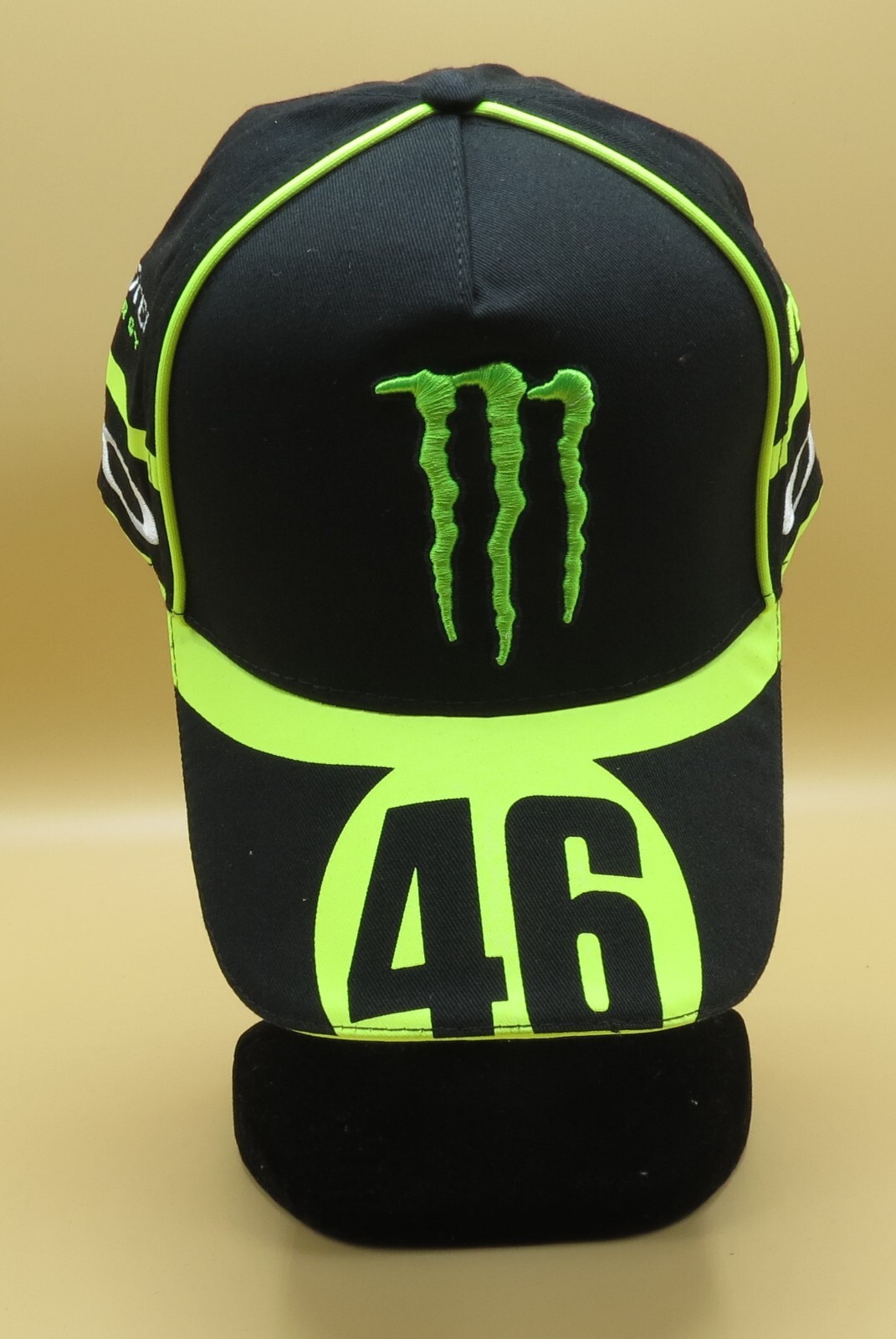 Gorra de béisbol Valentino Rossi Monster Energy Drink negra VR 46 MOMCA218004 talla U