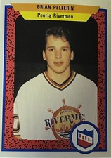Brian Pellerin 1991 Pro Cards Peoria Rivermen hockey card (#45)