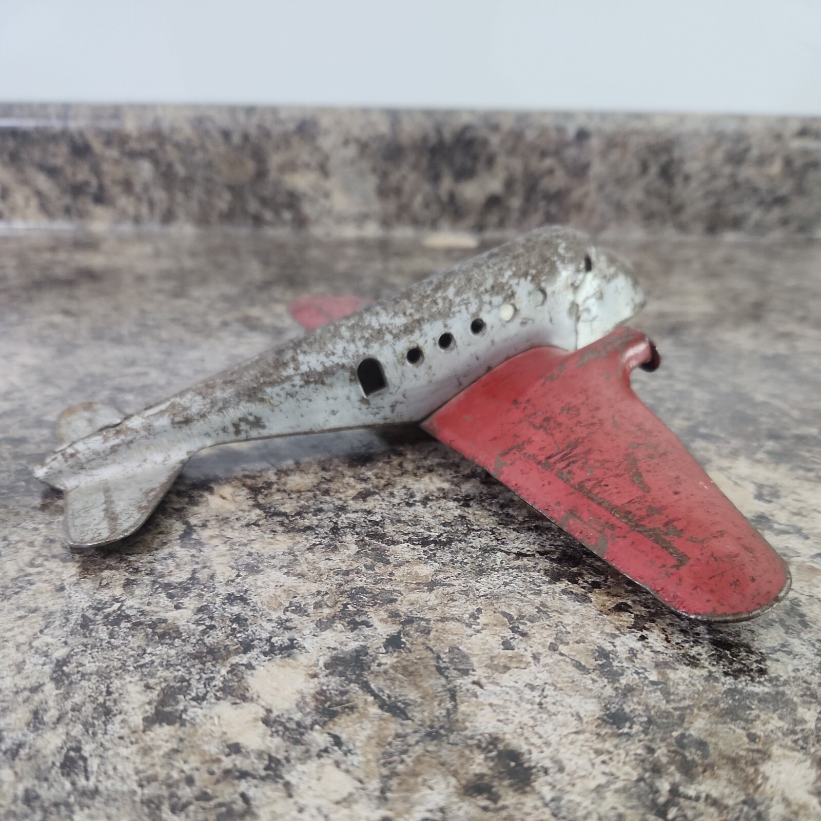 Vintage Wyandotte Pressed Steel Twin Engine Toy Airplane Parts Restore