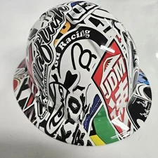 full brim hard hat custom hydro dipped IN JDM STICKER BOMB IMPORT DRIFT MISSLE