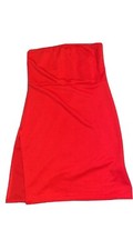 Short Red Dress With High Side Slit #PrettyLittleThings