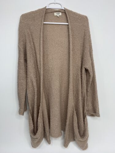 Umgee Long Sleeve Light Tan Cardigan Womens Small Pockets - Picture 1 of 5