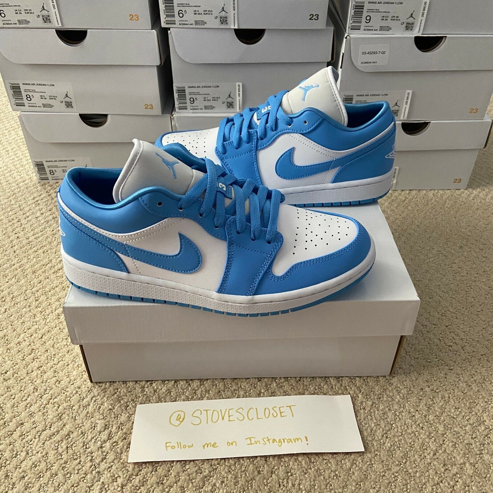 jordan 1 low unc university blue