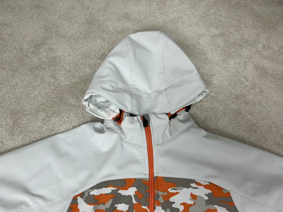 Chaqueta Dickies Mujer Mediana Blanca Naranja Camuflada Abrigo Extraíble Capucha Damas Foto 4 de 4