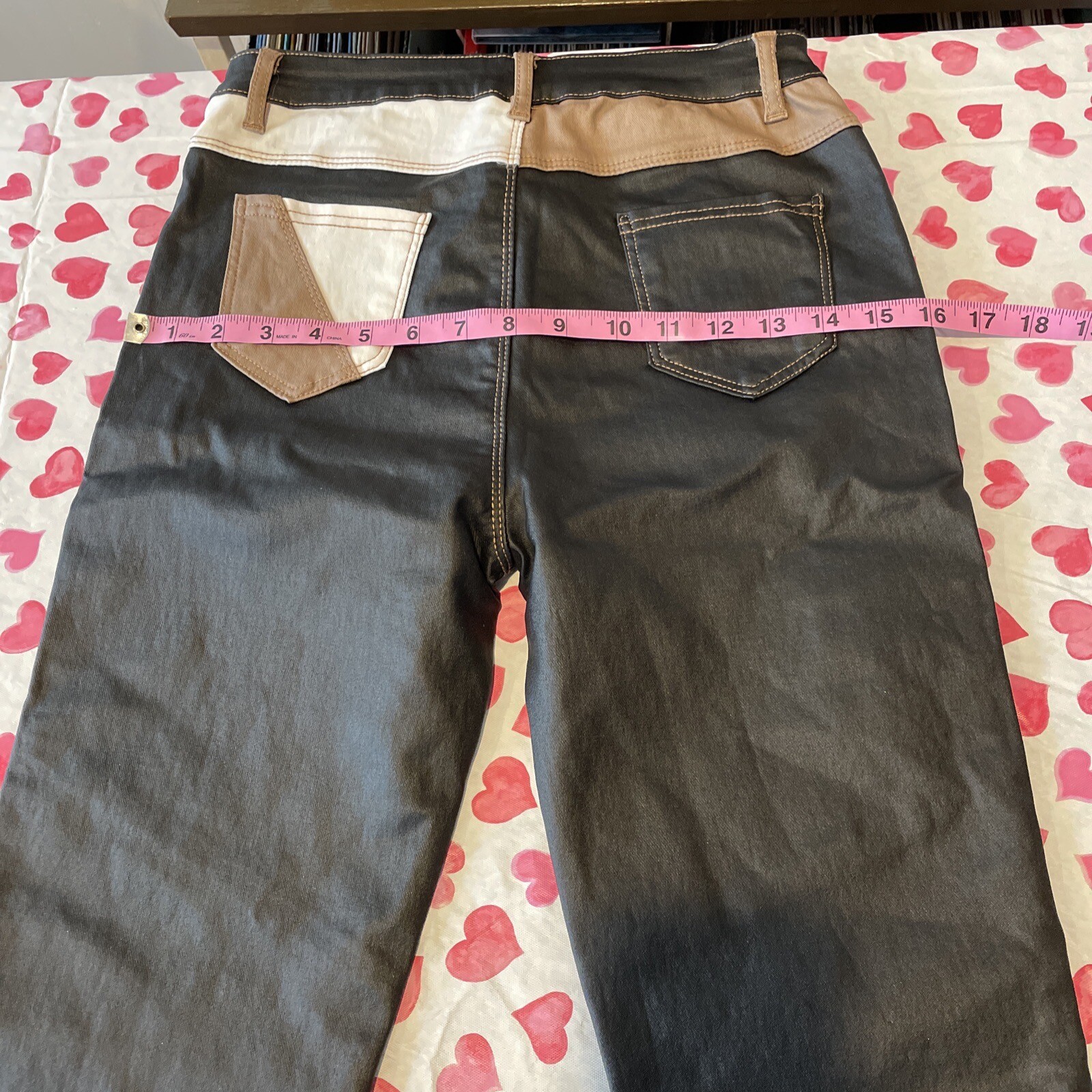 Patchwork  skinny jeans very tiny medium - image 12