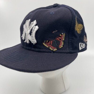 New Era FELT New York Yankees Adult 7 3/8 Fitted Butterfly