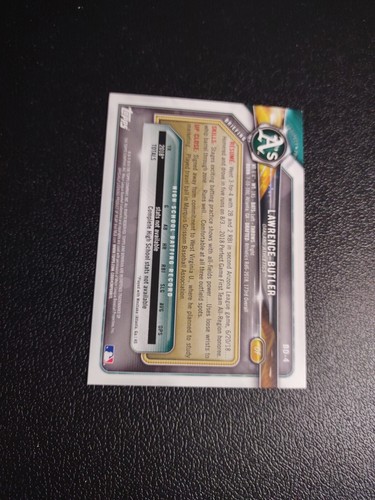 LAWRENCE BUTLER 2018 Bowman Draft #BD-4 - Atletica leggera (XRC) 1° Bowman *C47 - Foto 2 di 3