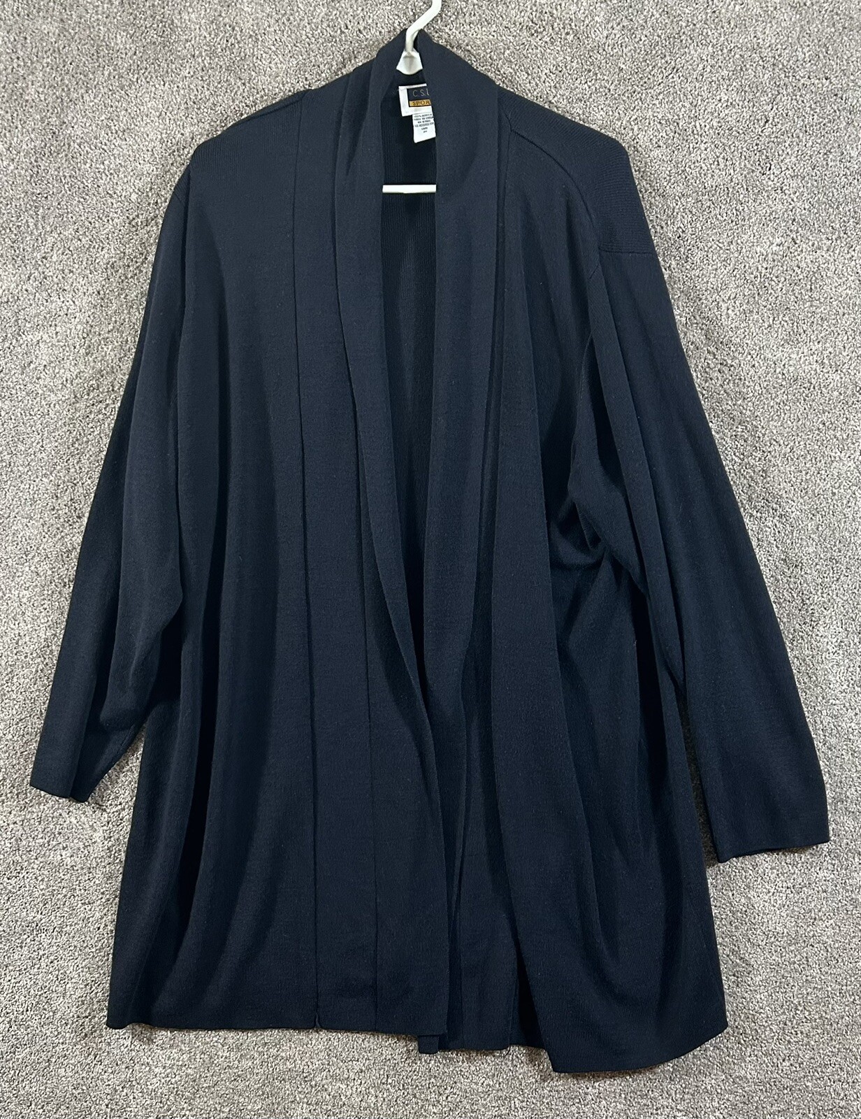 C.S.T. Sport Sweater Womens 3X Blue Open Front Long Line Cardigan Long Sleeve eBay