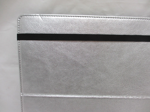 iPad oder Tablet Hülle und Ständer Leder Klapp Grafik Bild NEU Silber - Bild 5 von 10
