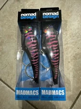 Nomad Design Madmacs 200mm 8inch -Black Pink Mackerel. BIG TUNA CANDY. TWO LURES