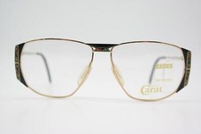 Vintage Glasses Zeiss Carat 6880 Gold Black Multicolored Oval Frame