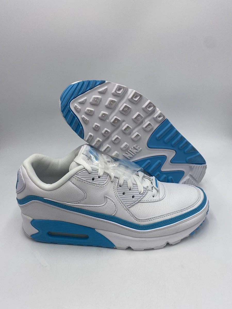 NIKE AIR MAX 90 UNDEFEATED WHITE BLUE FURY MEN S SZ 11 CJ7197 102